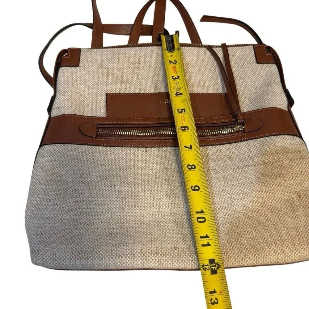 Lodis Summer Backpack Pippa Jute Cotton Leather Detailed Bag